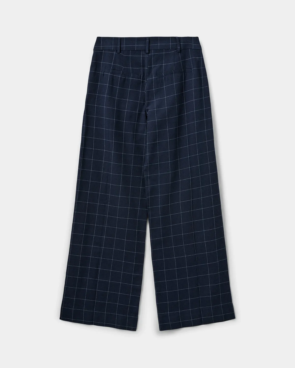 NATHALIASW TROUSERS - Navy check