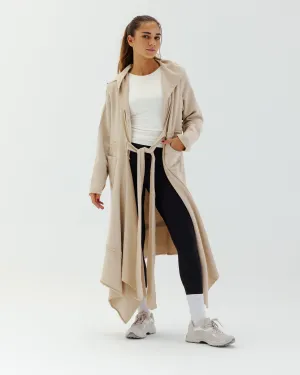 Over You Midi Cardigan in Beige