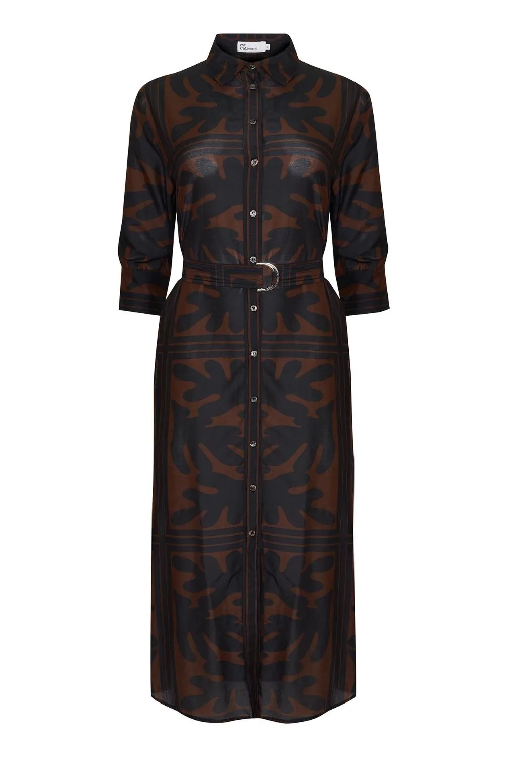 Pinpoint dress - Choc frond