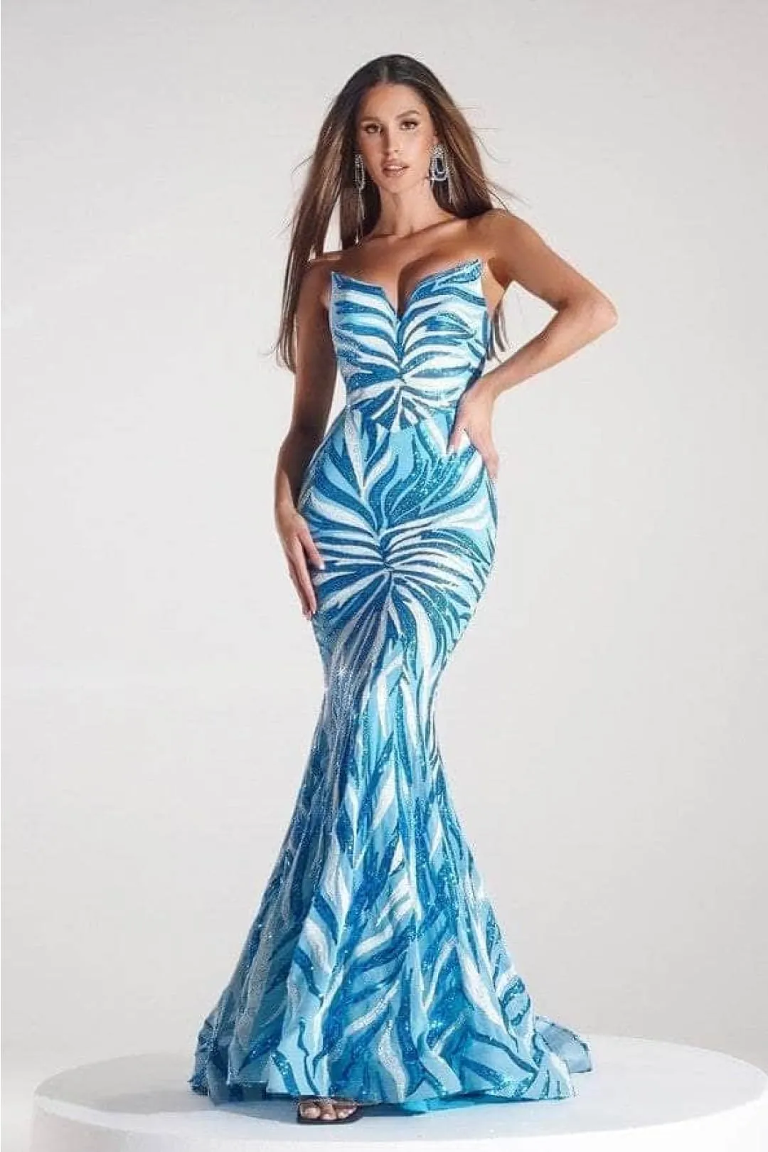 Portia and Scarlett PS22538 - long-Strapless Mermaid Gown with Sequins