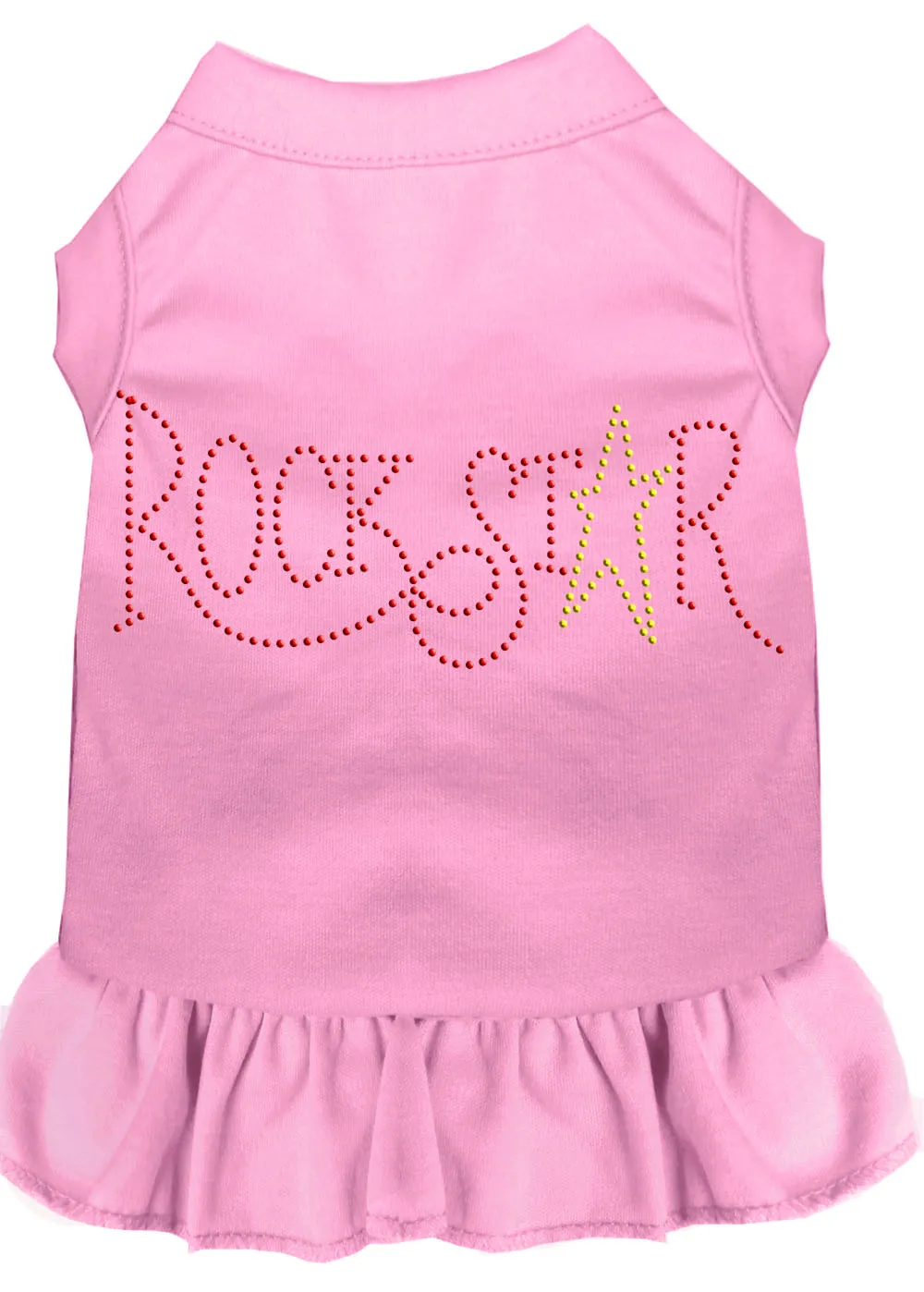 Rhinestone Rockstar Dress Light Pink Lg