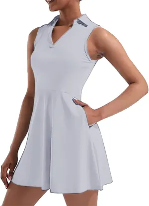 Tennis Dress Athletic Dress for Women Workout Dress with Built in Shorts and Bra Cutout Plus Size Dresses for Curvy Women