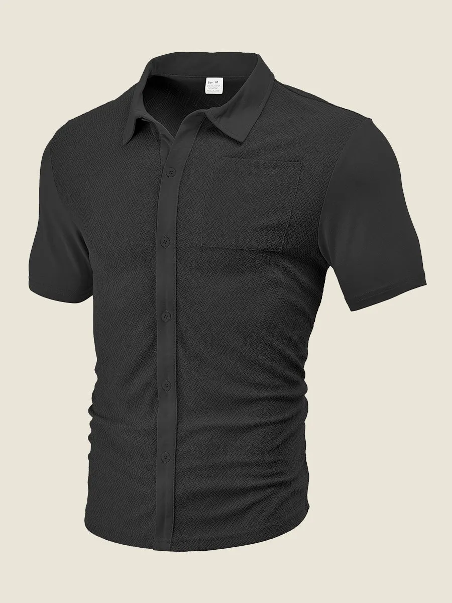 Terry Jacquard Short Sleeve Shirt