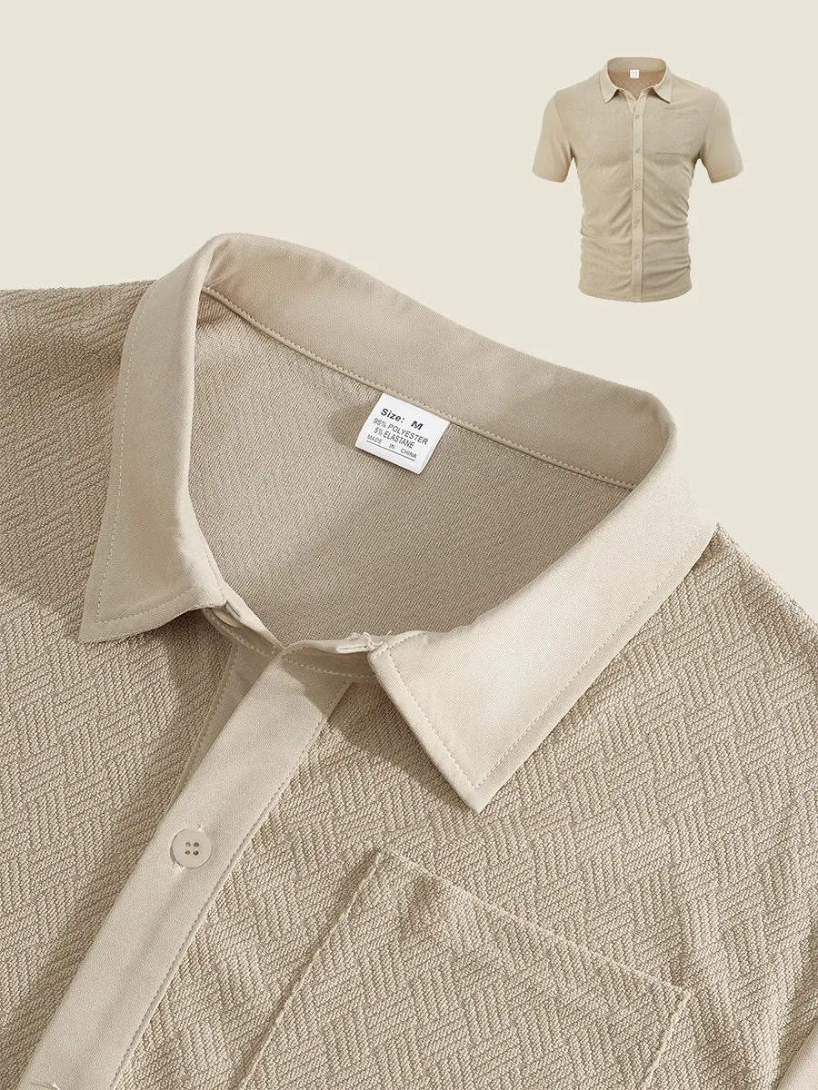 Terry Jacquard Short Sleeve Shirt