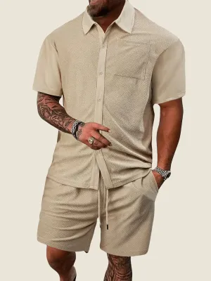 Terry Jacquard Short Sleeve Shirt