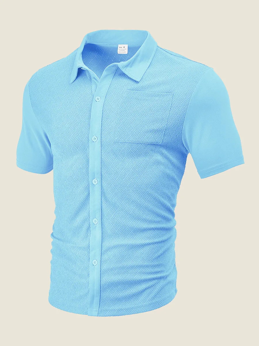 Terry Jacquard Short Sleeve Shirt