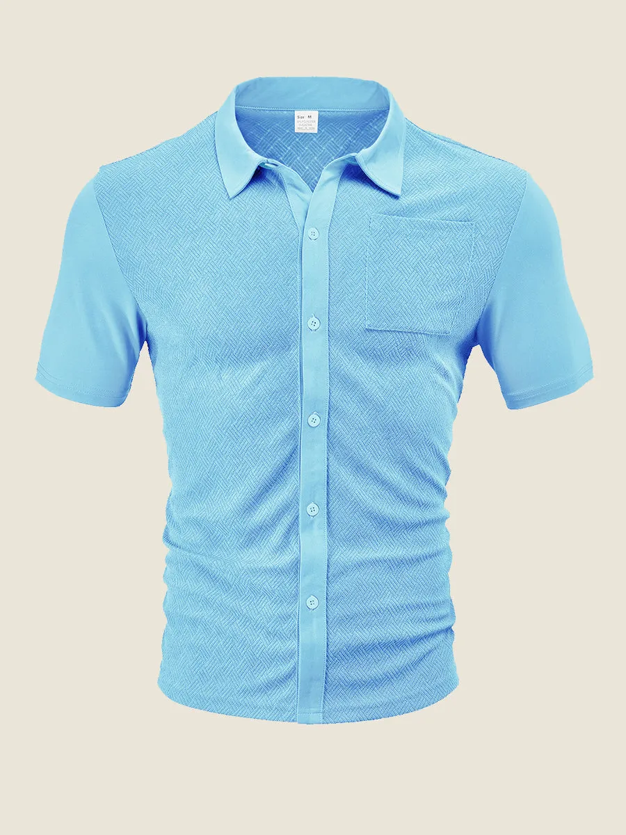 Terry Jacquard Short Sleeve Shirt