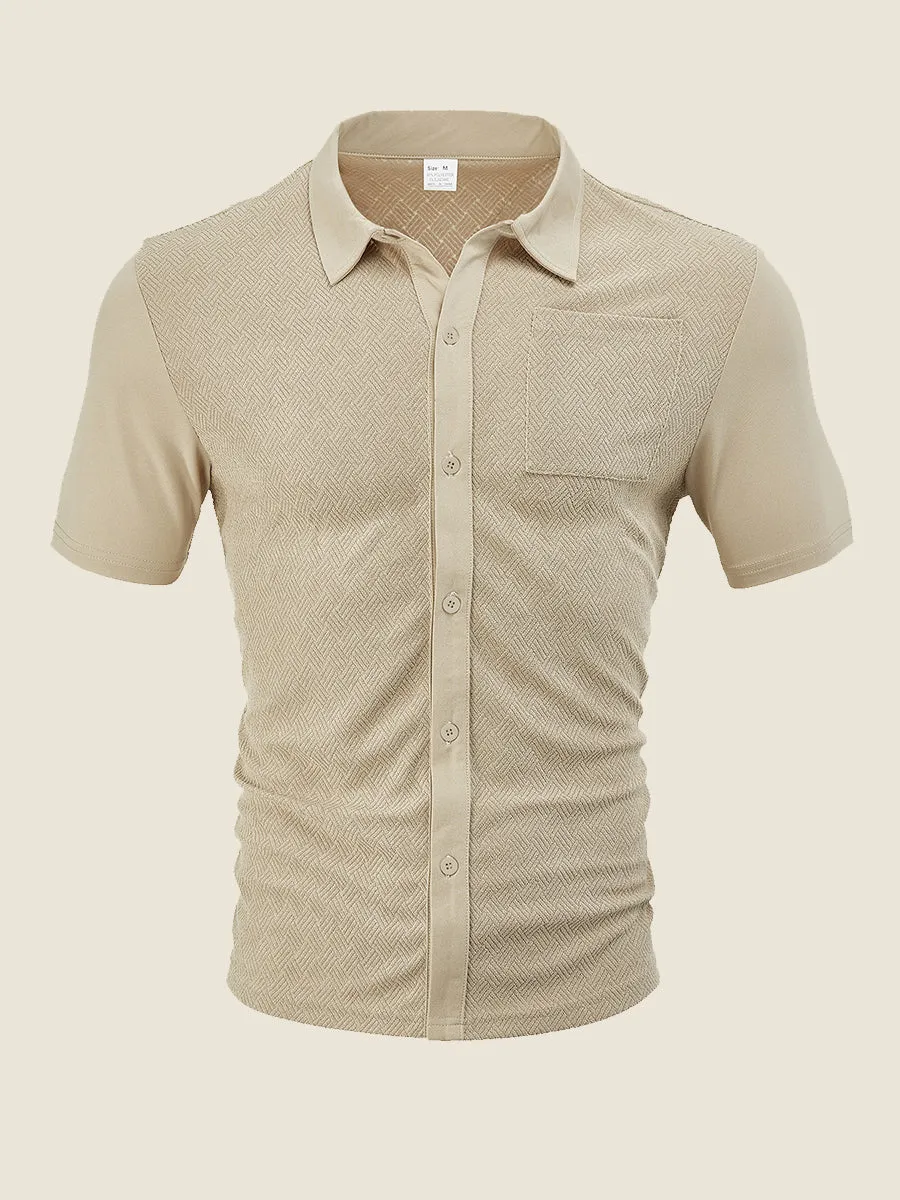 Terry Jacquard Short Sleeve Shirt