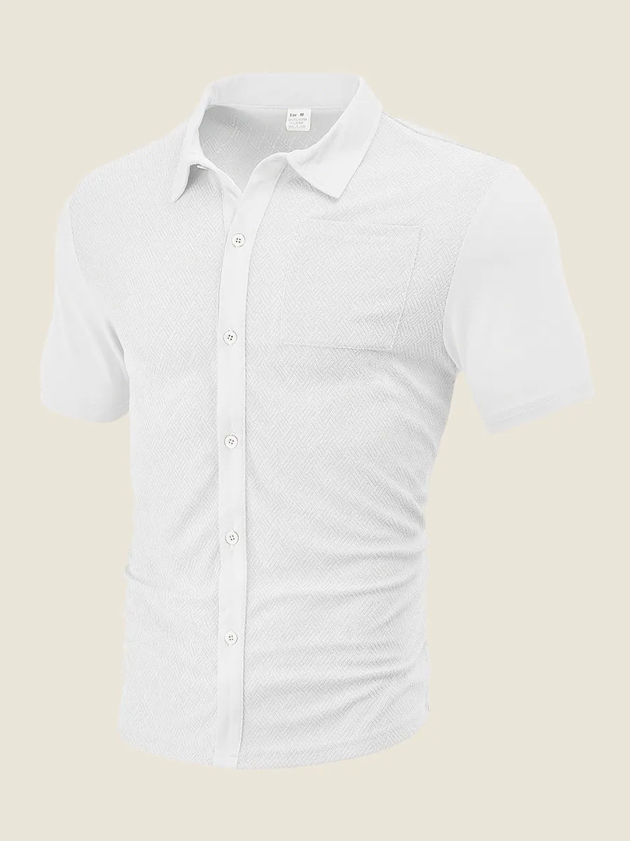 Terry Jacquard Short Sleeve Shirt
