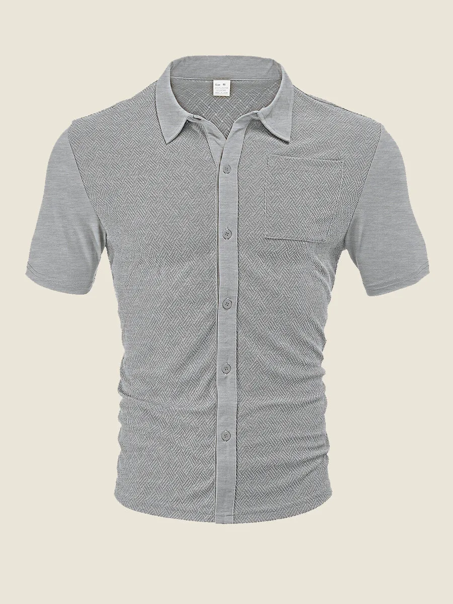 Terry Jacquard Short Sleeve Shirt