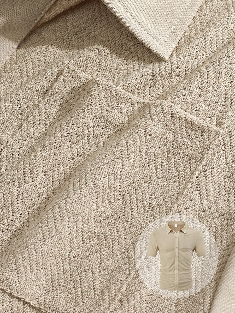 Terry Jacquard Short Sleeve Shirt