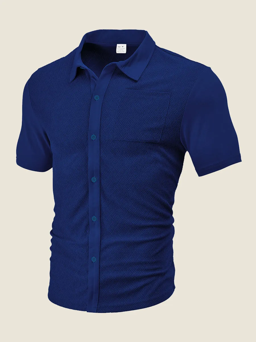 Terry Jacquard Short Sleeve Shirt
