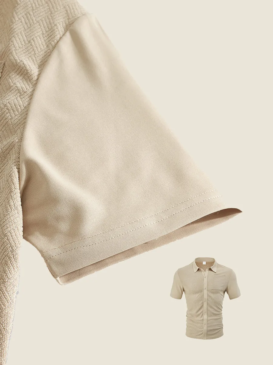 Terry Jacquard Short Sleeve Shirt