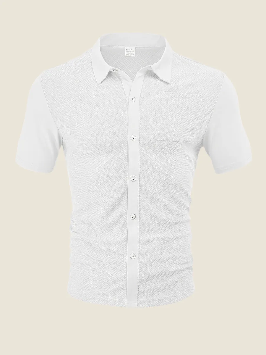 Terry Jacquard Short Sleeve Shirt