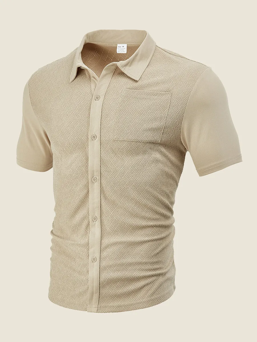 Terry Jacquard Short Sleeve Shirt