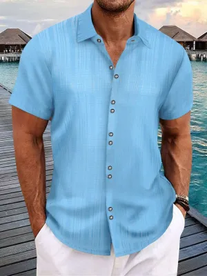 Texture Linen-Look Shirt