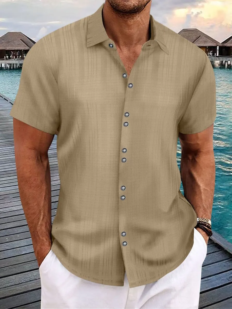 Texture Linen-Look Shirt