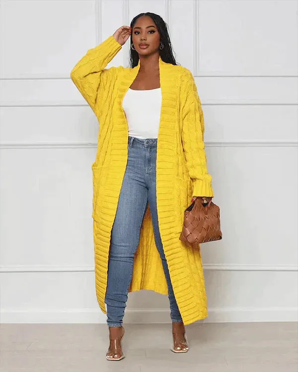 Theodora - V-neck Casual Long Cardigan