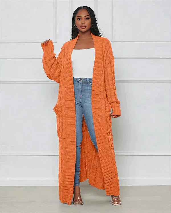 Theodora - V-neck Casual Long Cardigan