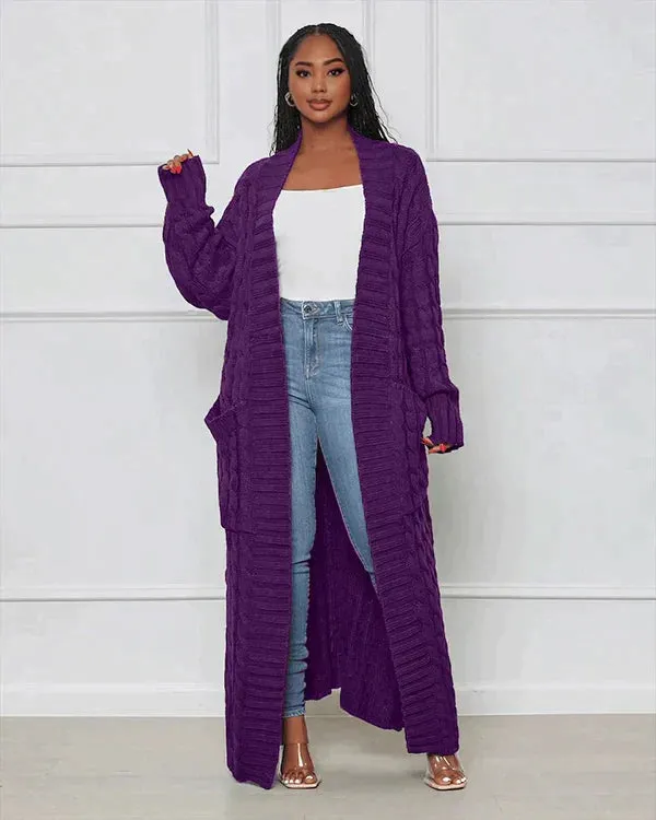 Theodora - V-neck Casual Long Cardigan