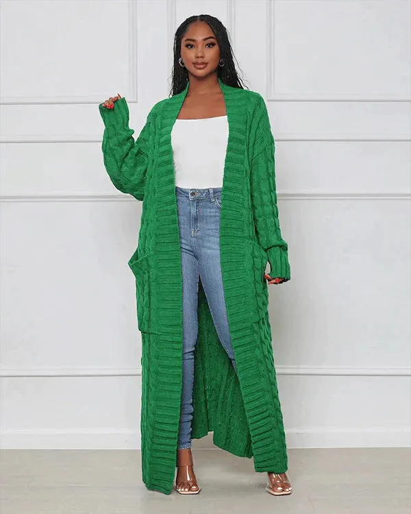 Theodora - V-neck Casual Long Cardigan