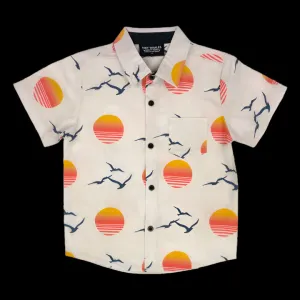 Tiny Whales Take It Easy Button Up