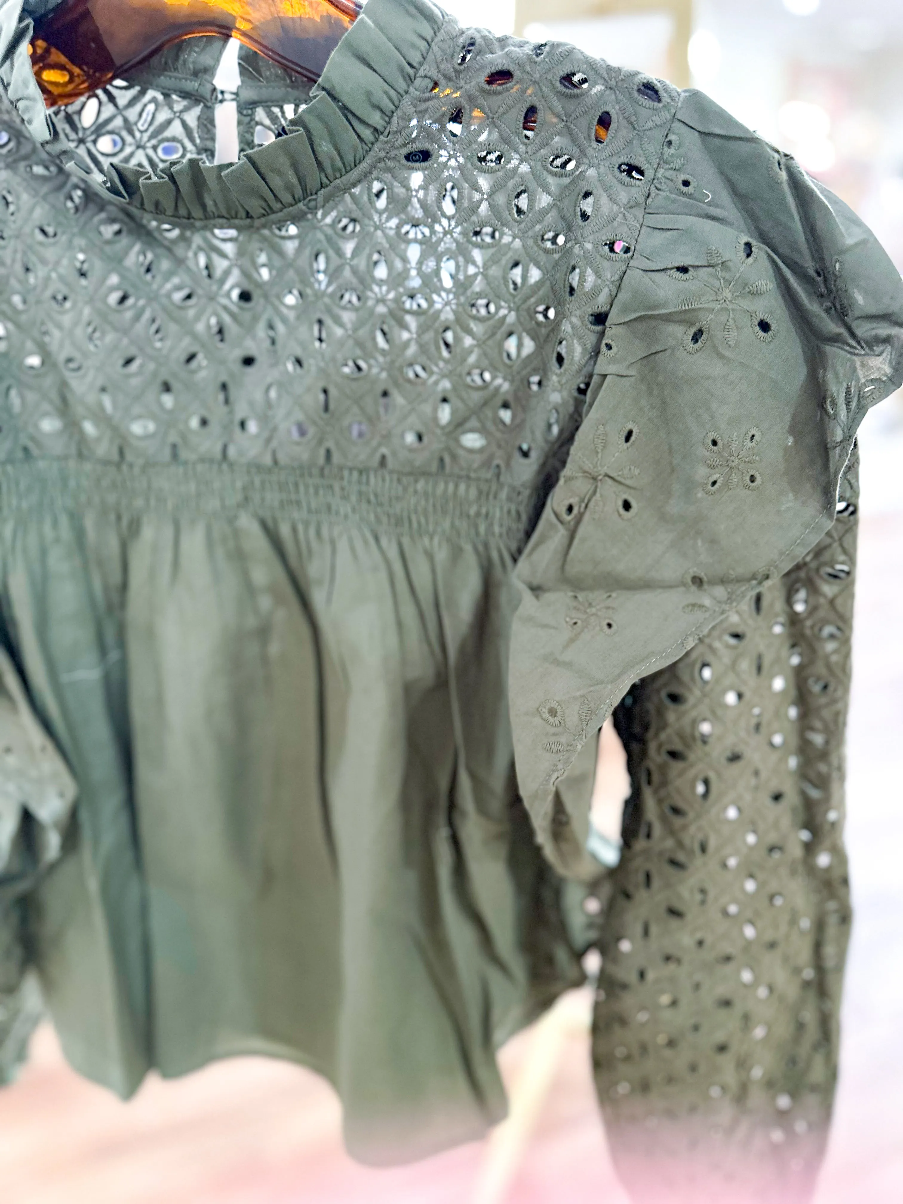 Tiziano Blouse in Olive Green