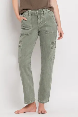 Vervet | High Rise Cargo Straight Jeans