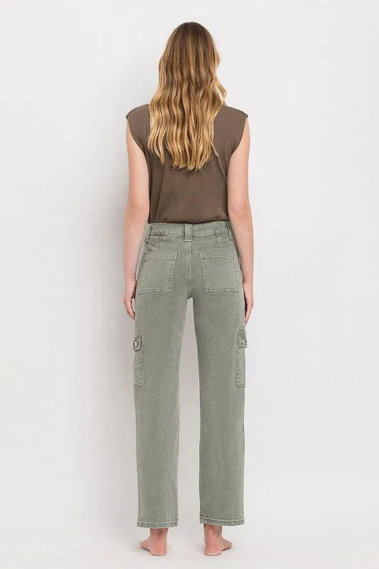 Vervet | High Rise Cargo Straight Jeans