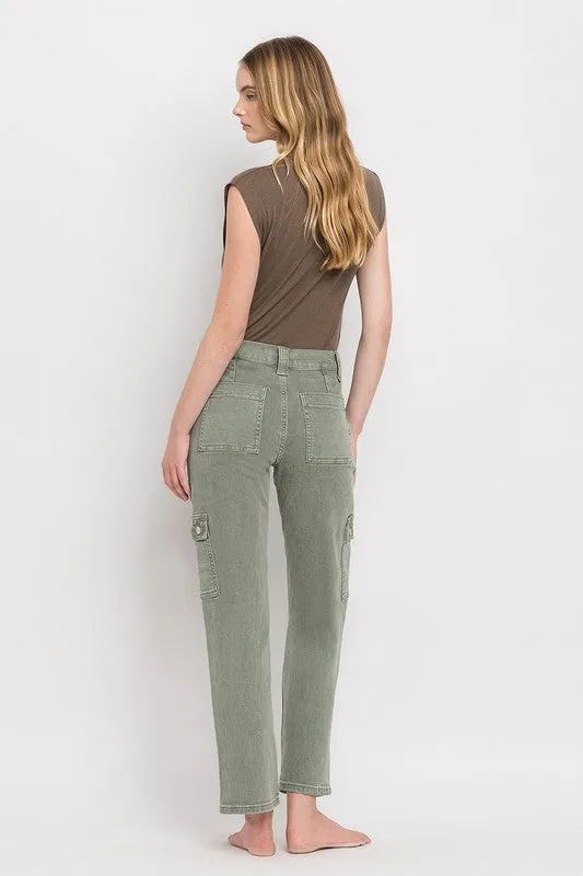 Vervet | High Rise Cargo Straight Jeans