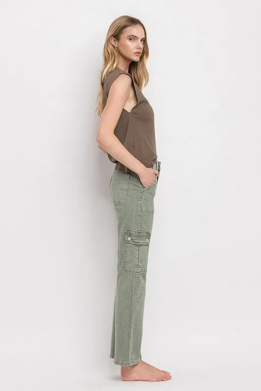 Vervet | High Rise Cargo Straight Jeans