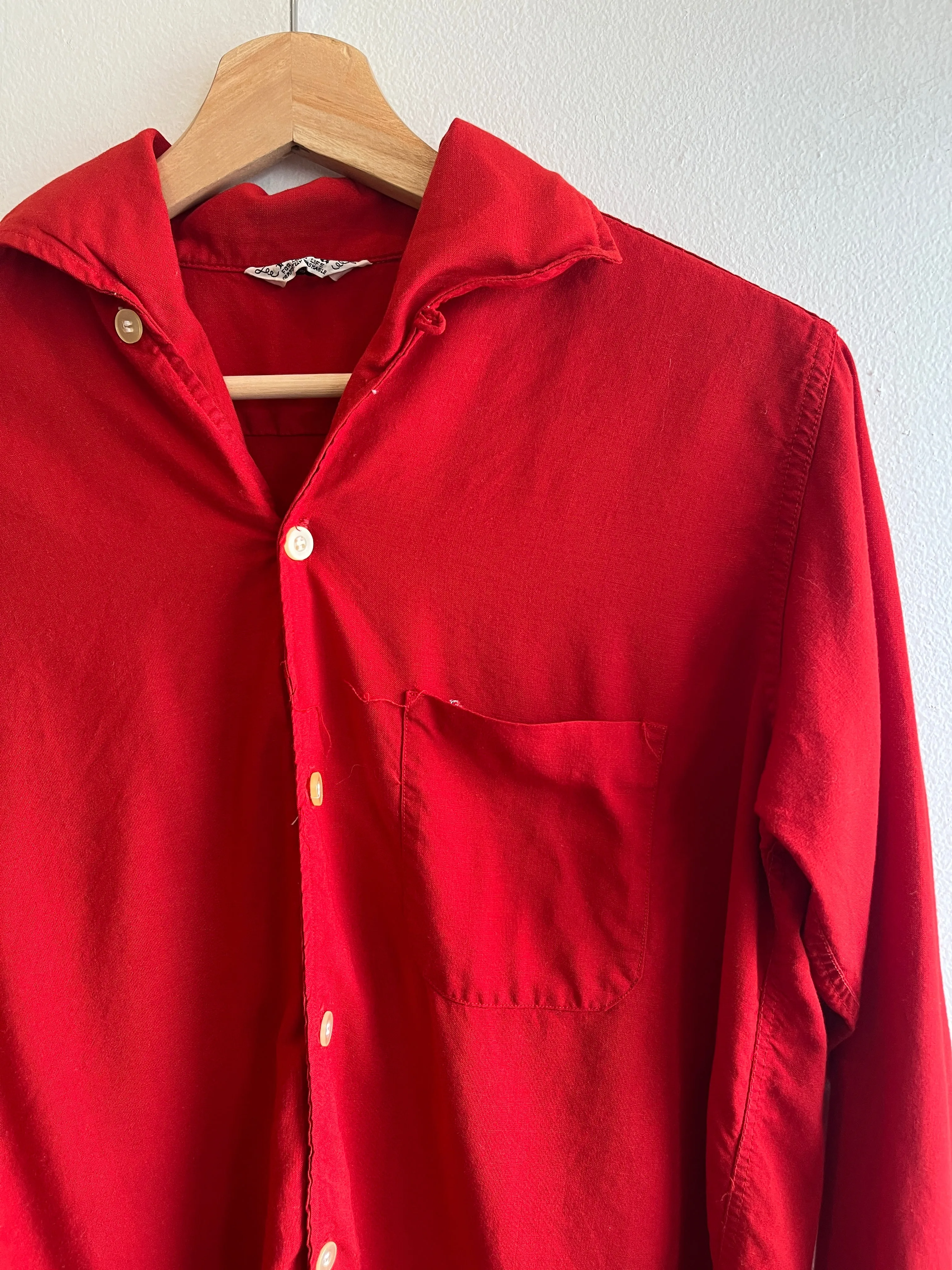 Vintage 1950s Vianca Loop Collar Button-Up Shirt