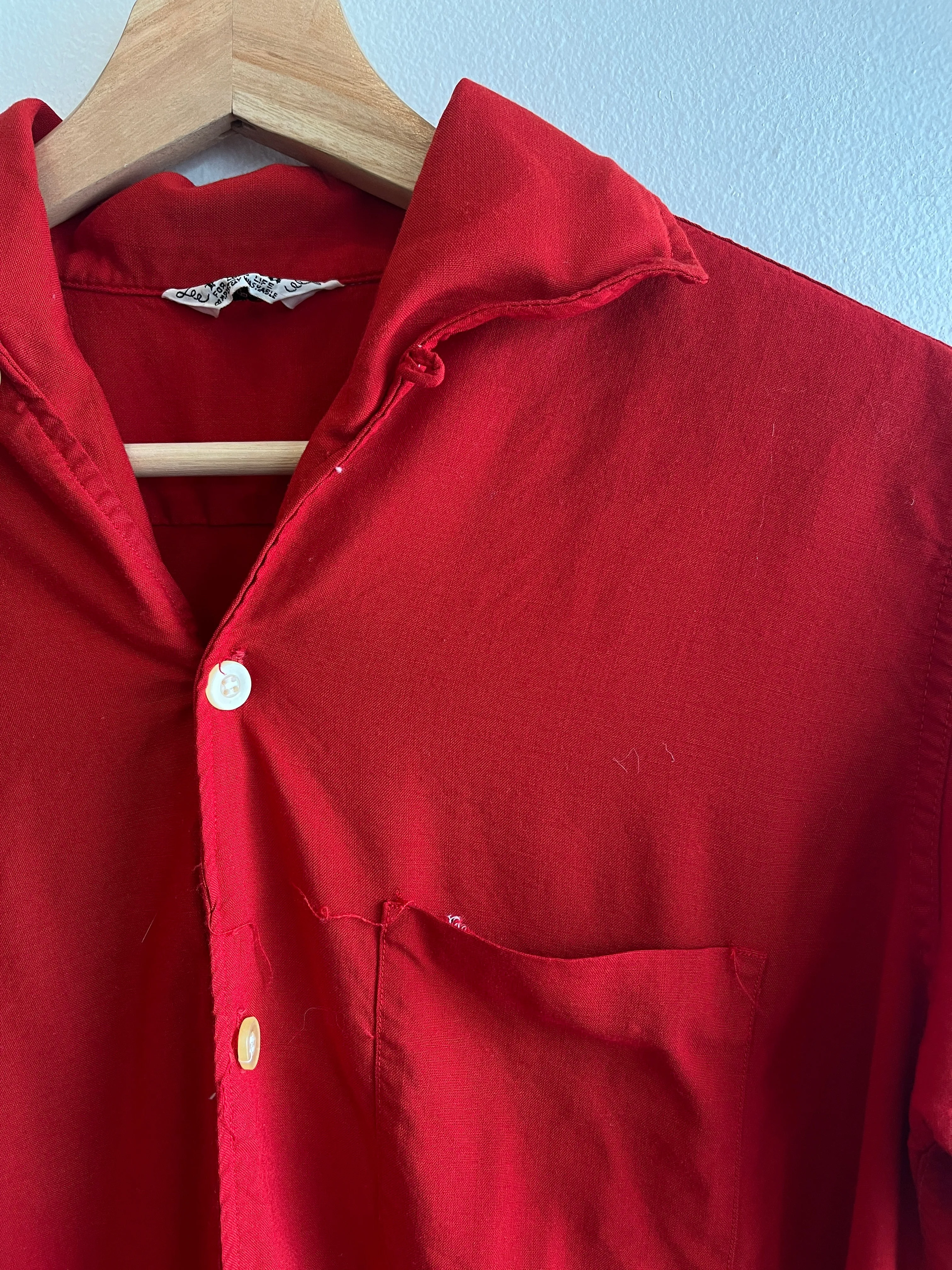 Vintage 1950s Vianca Loop Collar Button-Up Shirt
