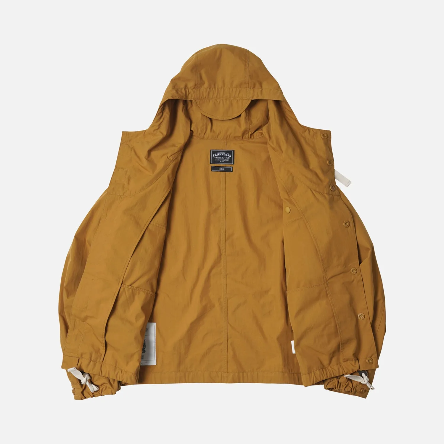 WADING HOODED PARKA JACKET - MUSTARD