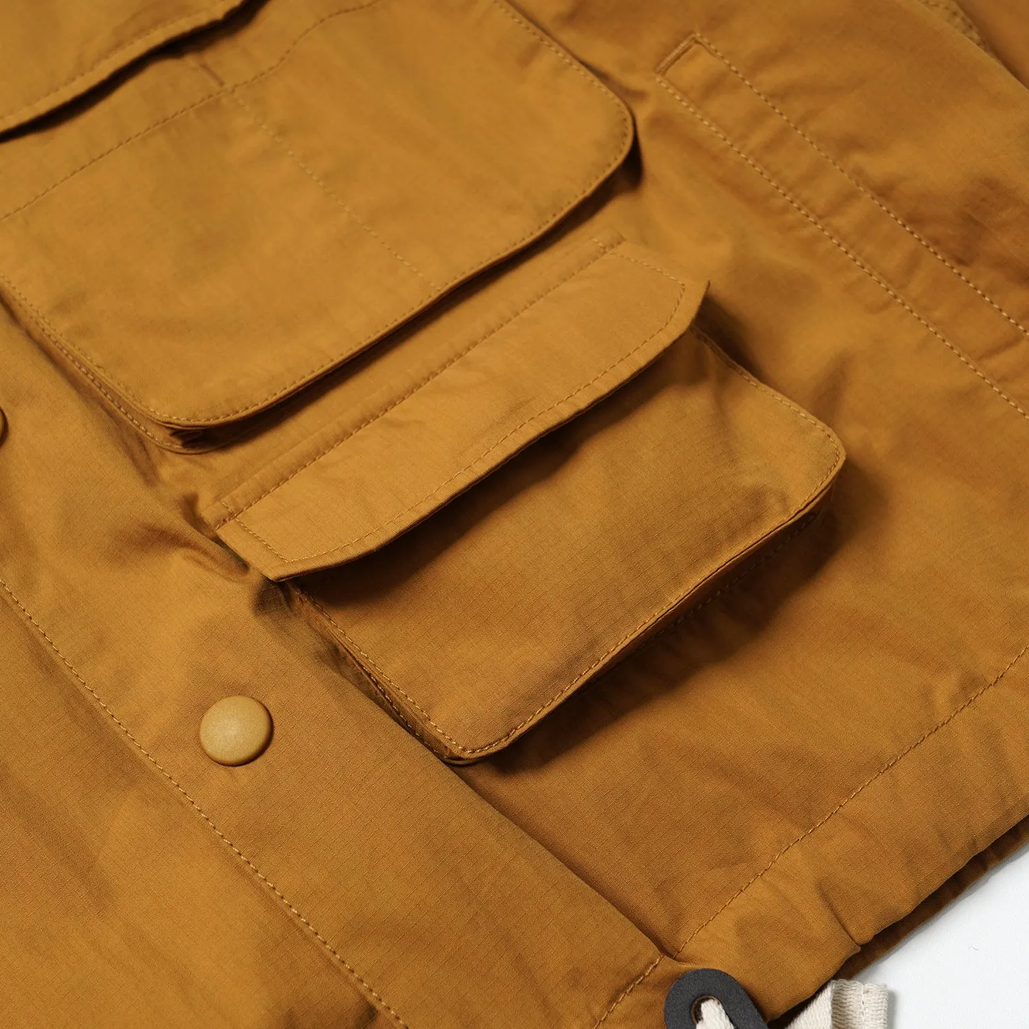 WADING HOODED PARKA JACKET - MUSTARD