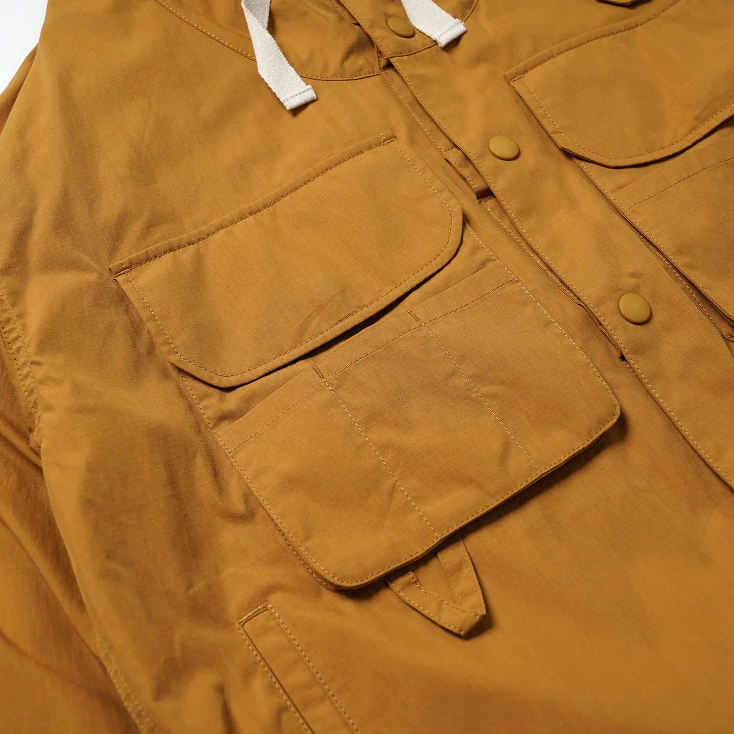 WADING HOODED PARKA JACKET - MUSTARD