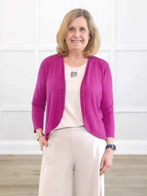 Wesley cropped waterfall cardigan