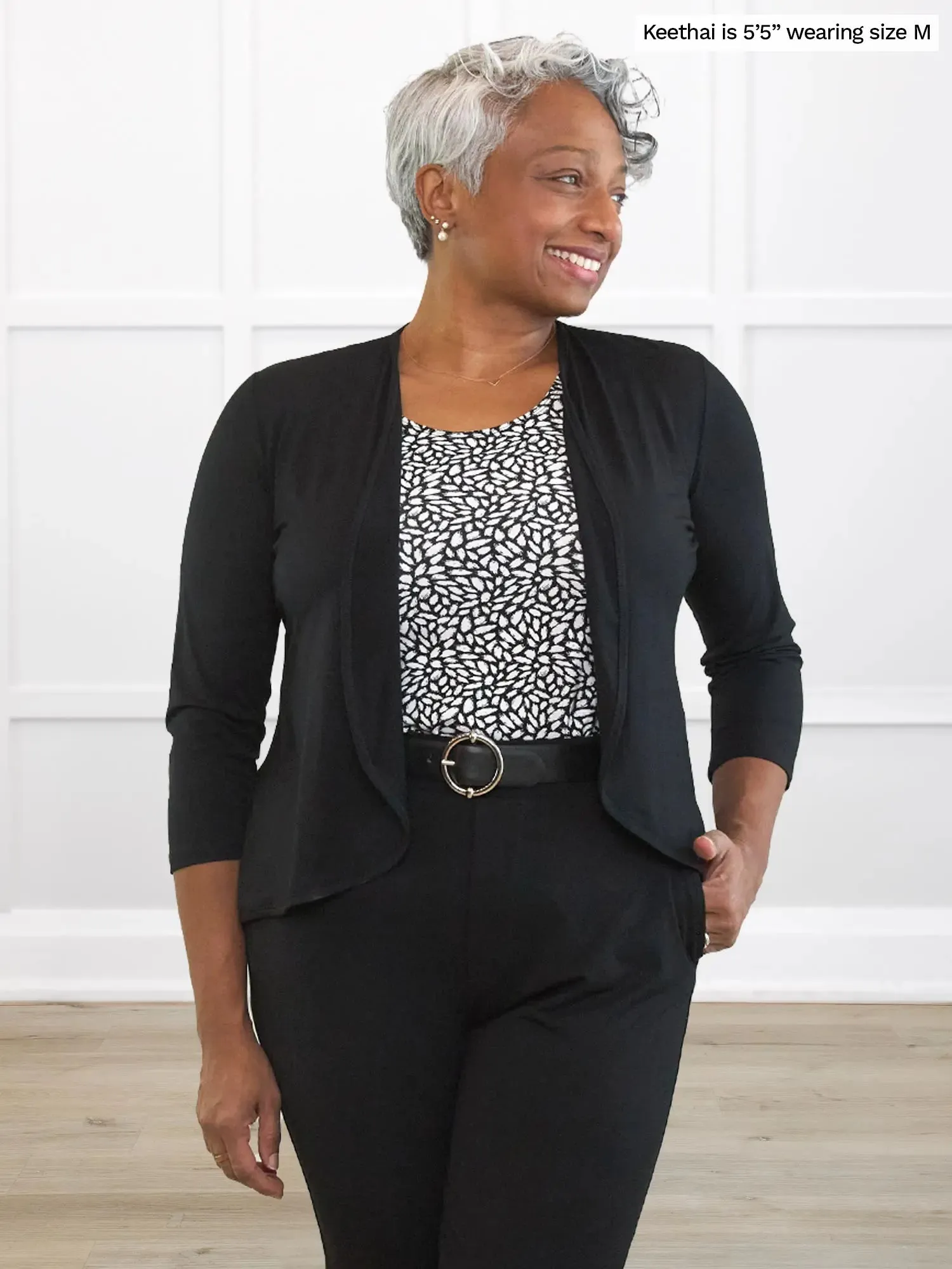 Wesley cropped waterfall cardigan