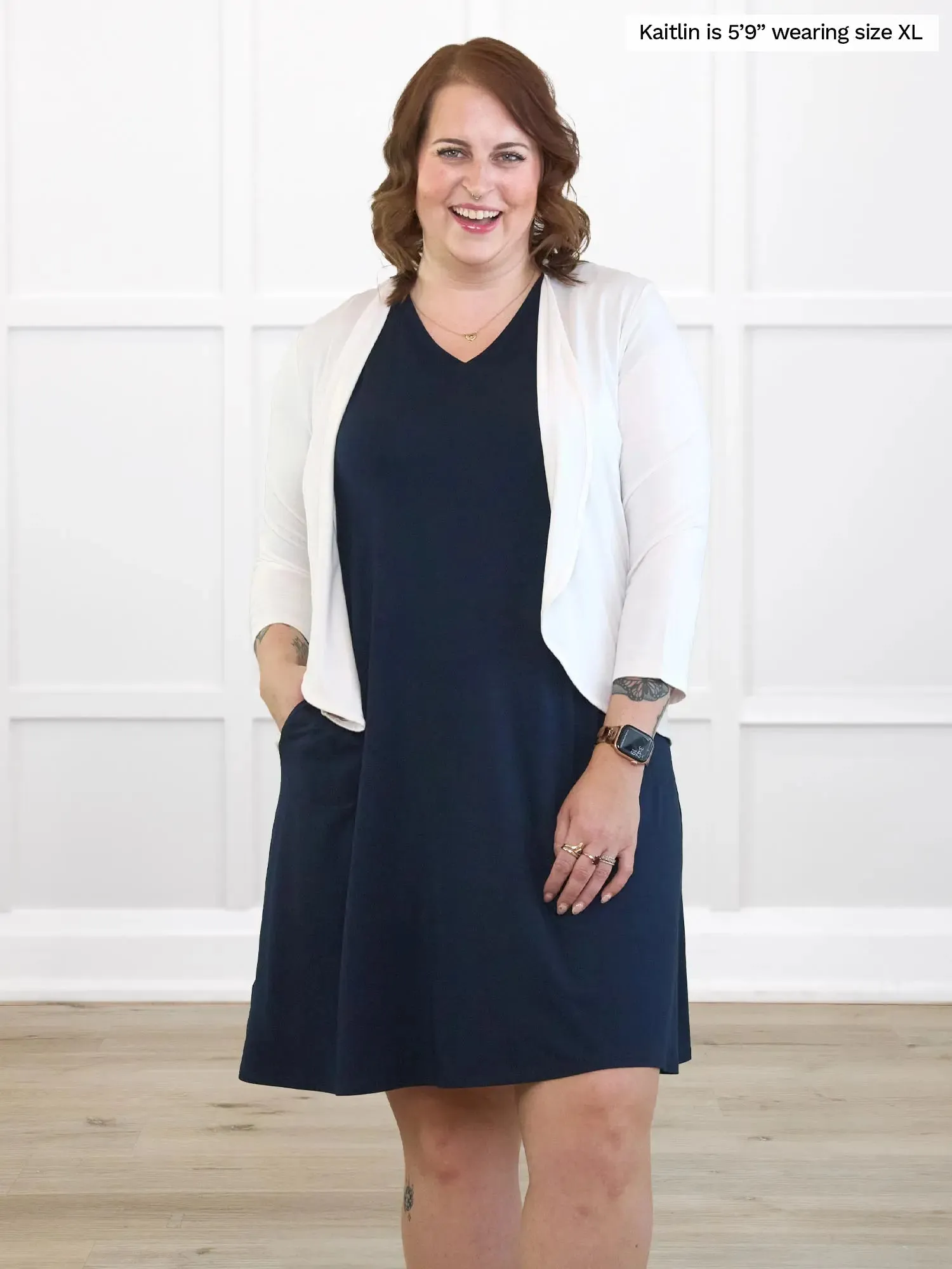 Wesley cropped waterfall cardigan