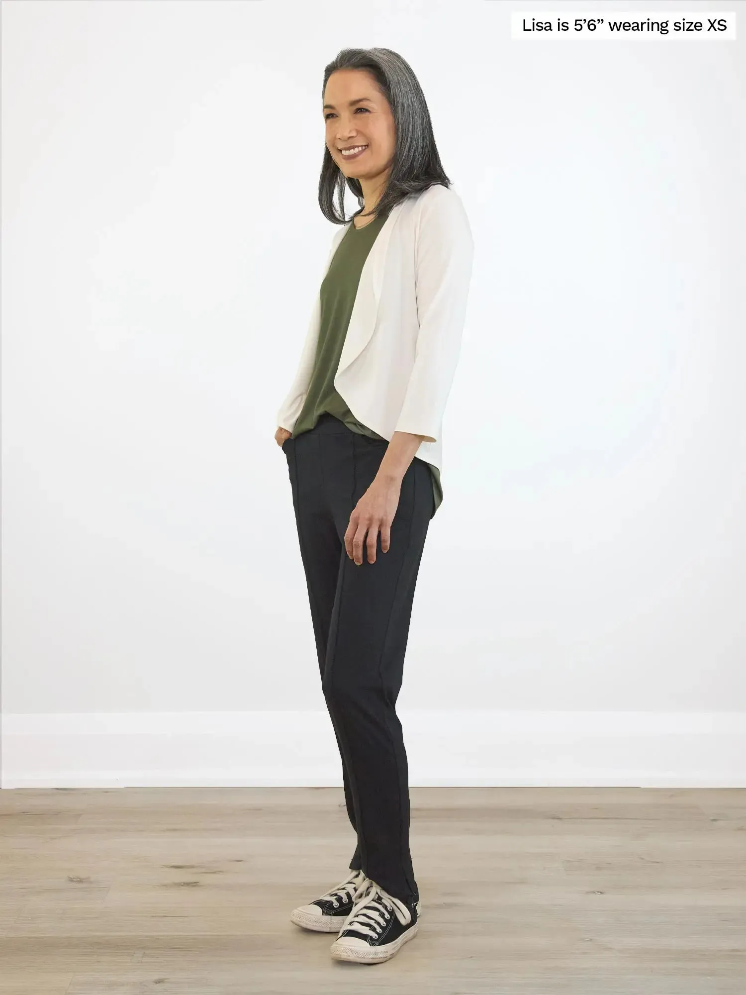 Wesley cropped waterfall cardigan