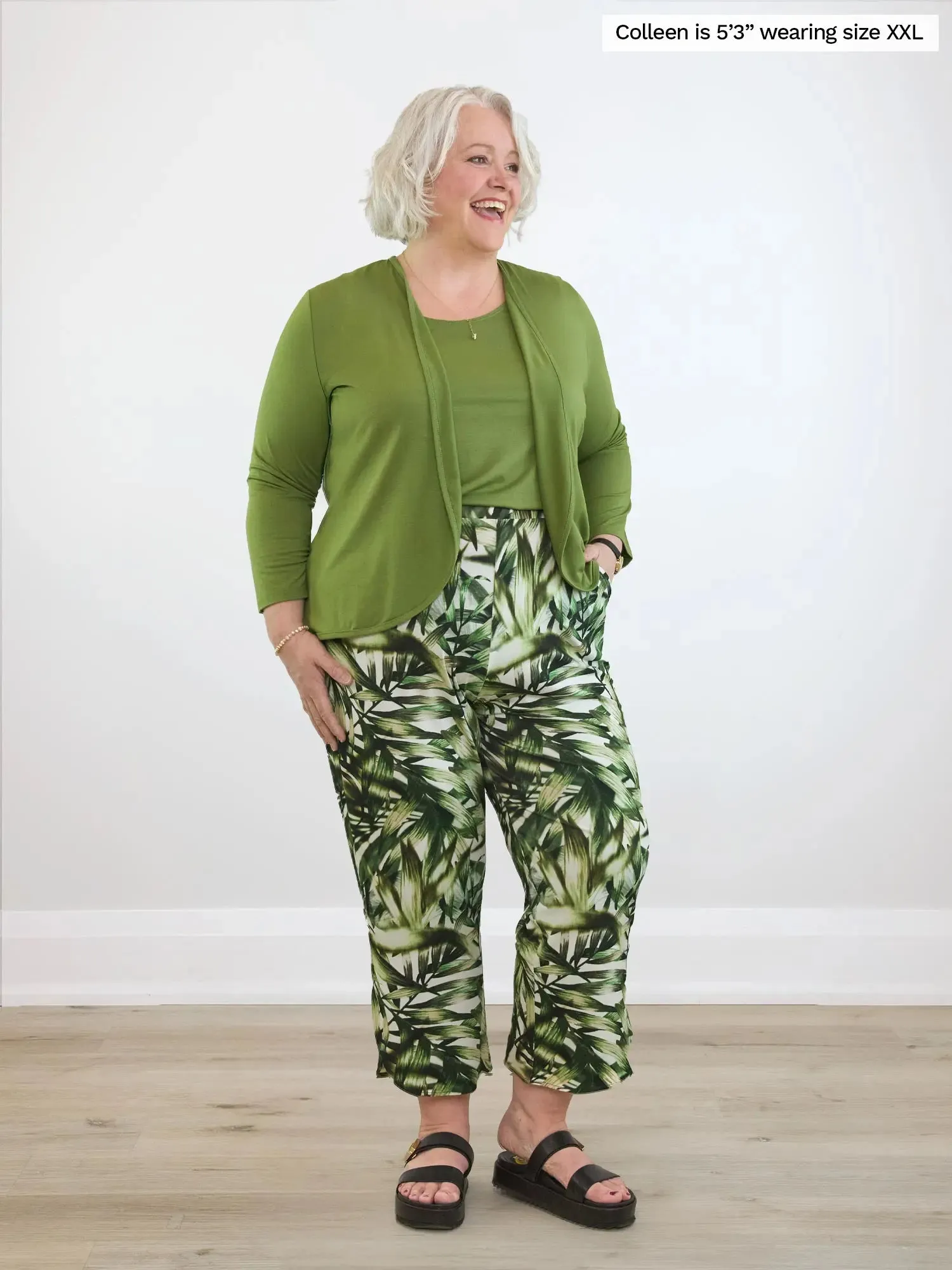 Wesley cropped waterfall cardigan
