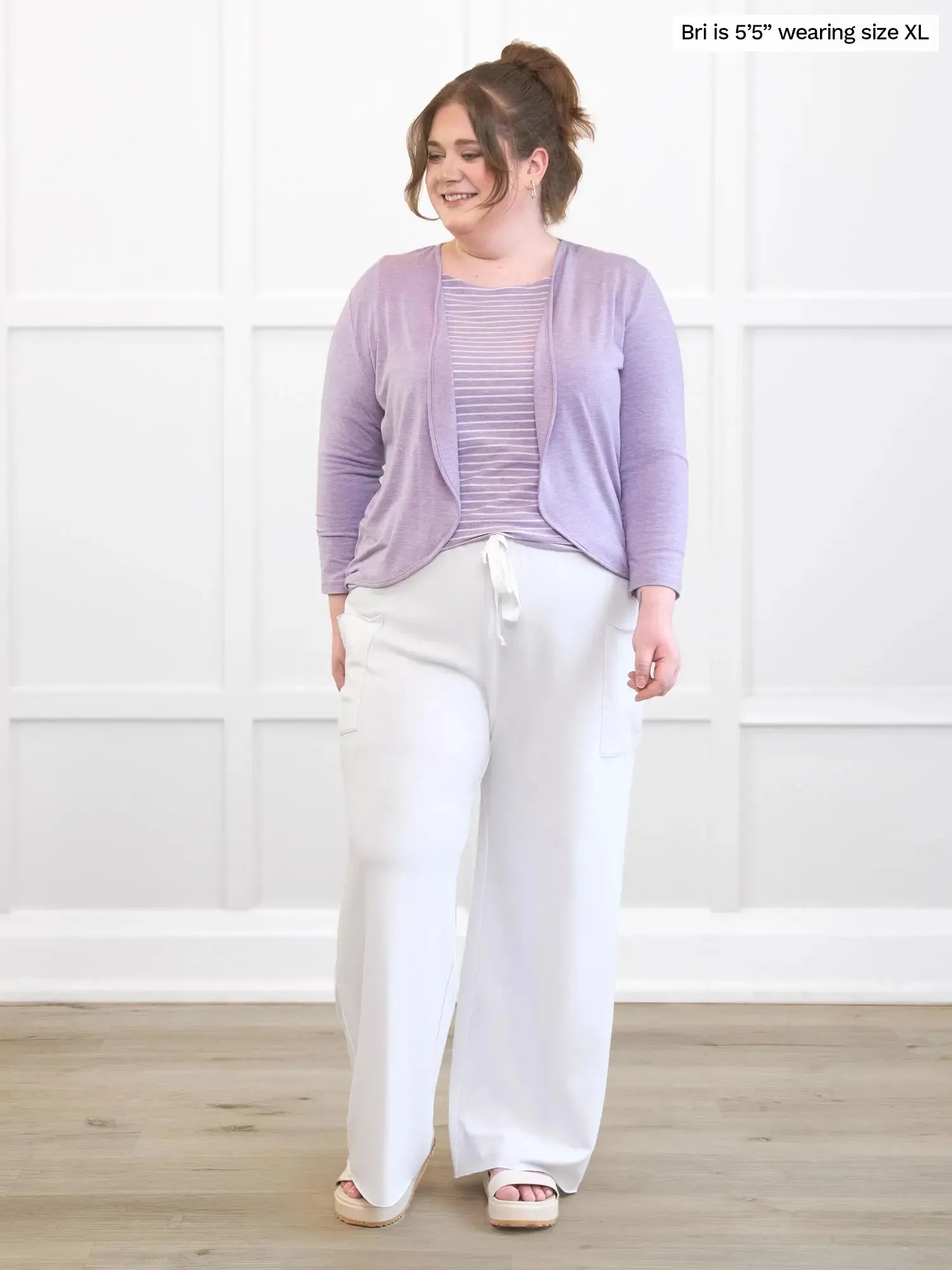 Wesley cropped waterfall cardigan