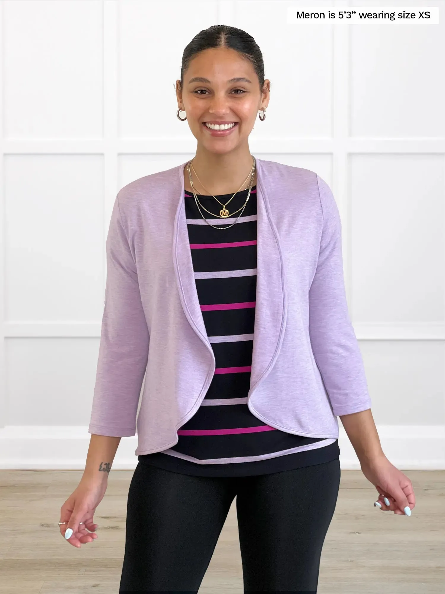 Wesley cropped waterfall cardigan