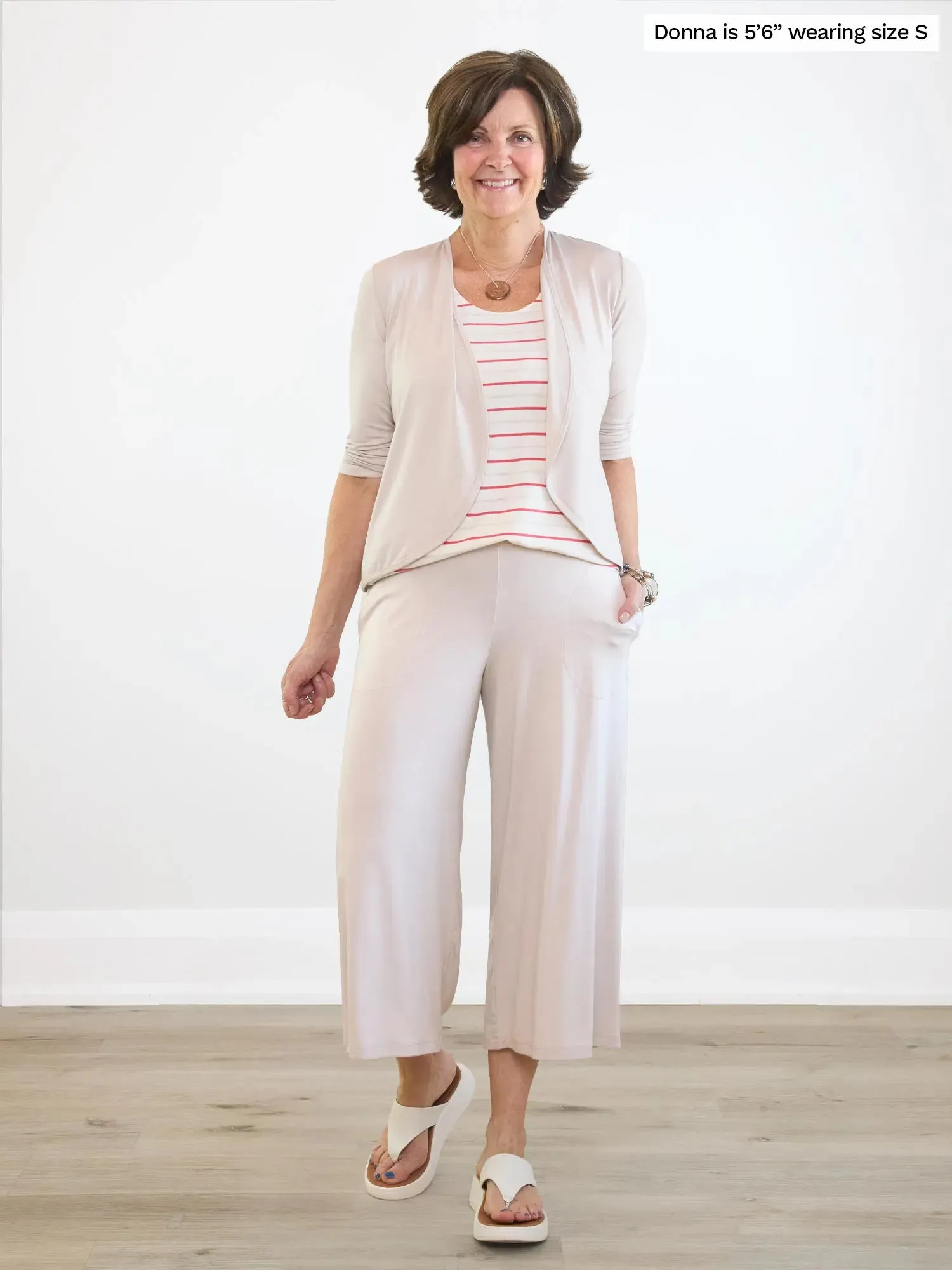 Wesley cropped waterfall cardigan