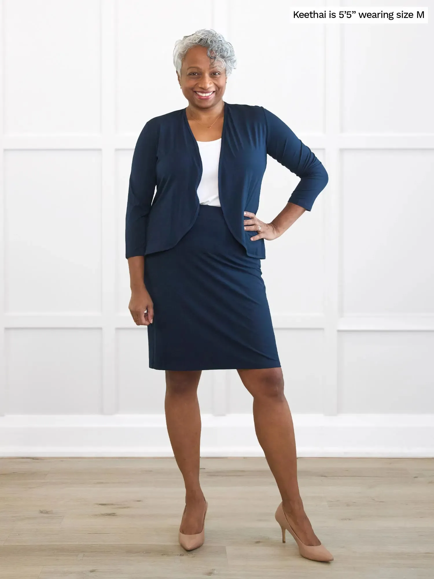Wesley cropped waterfall cardigan