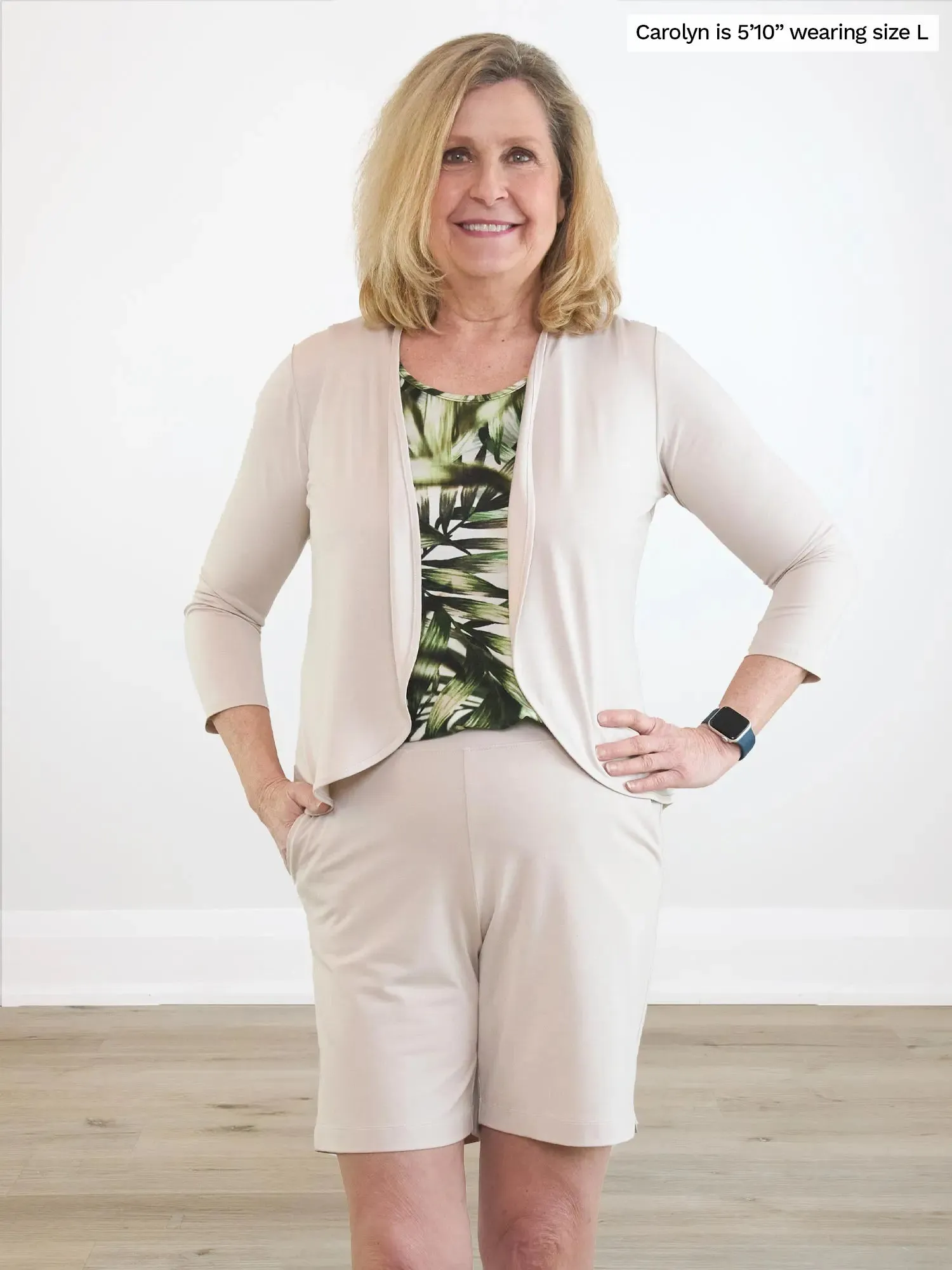 Wesley cropped waterfall cardigan