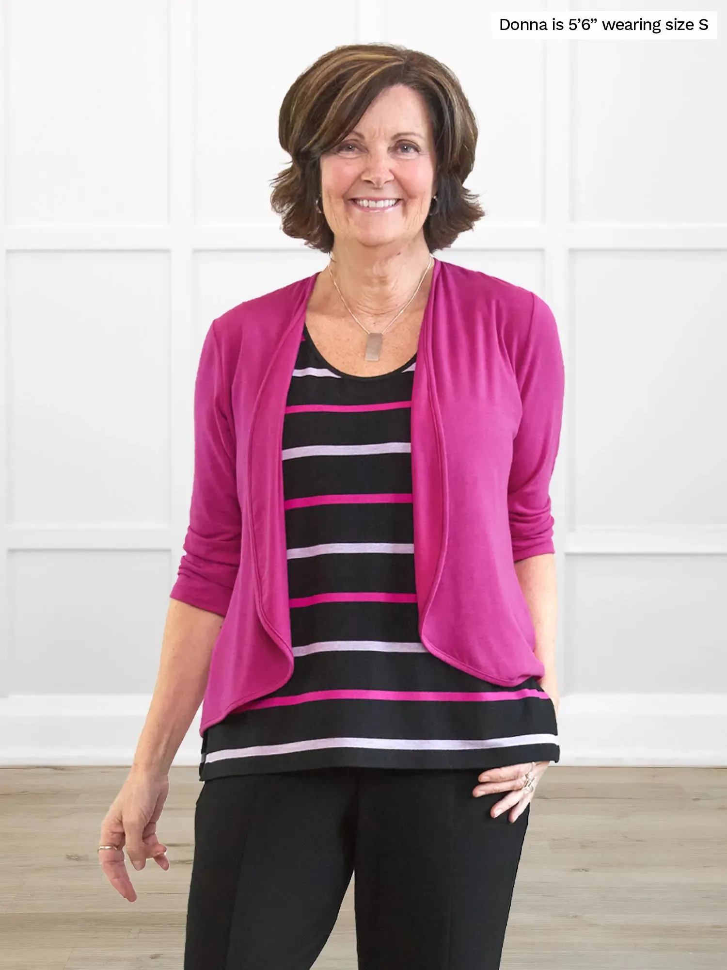 Wesley cropped waterfall cardigan
