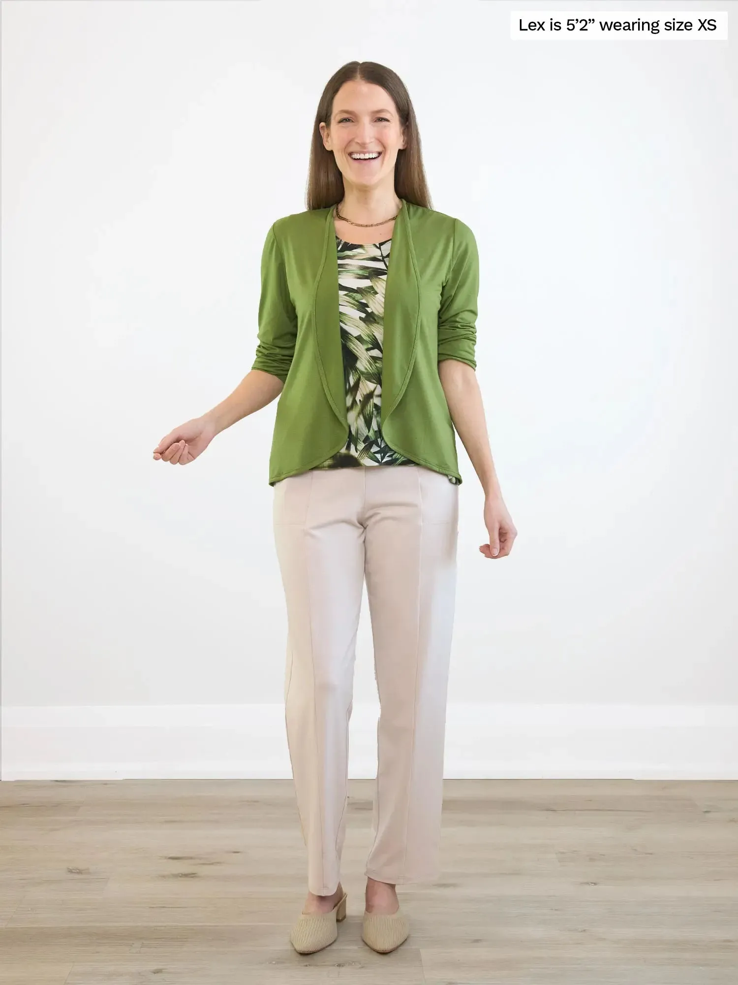 Wesley cropped waterfall cardigan