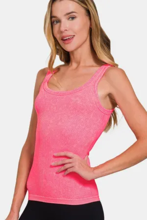 Zenana Ribbed Scoop Neck Tank for Stylish Everyday Wear